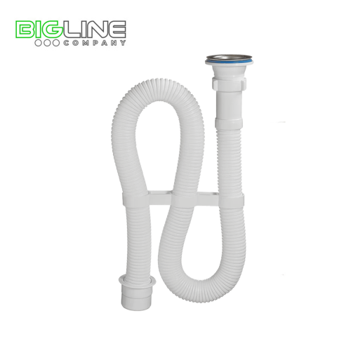 Сифон ОРИО АС7011 гофрированный 1 12 4050 с пластиковым выпуском белый (28)