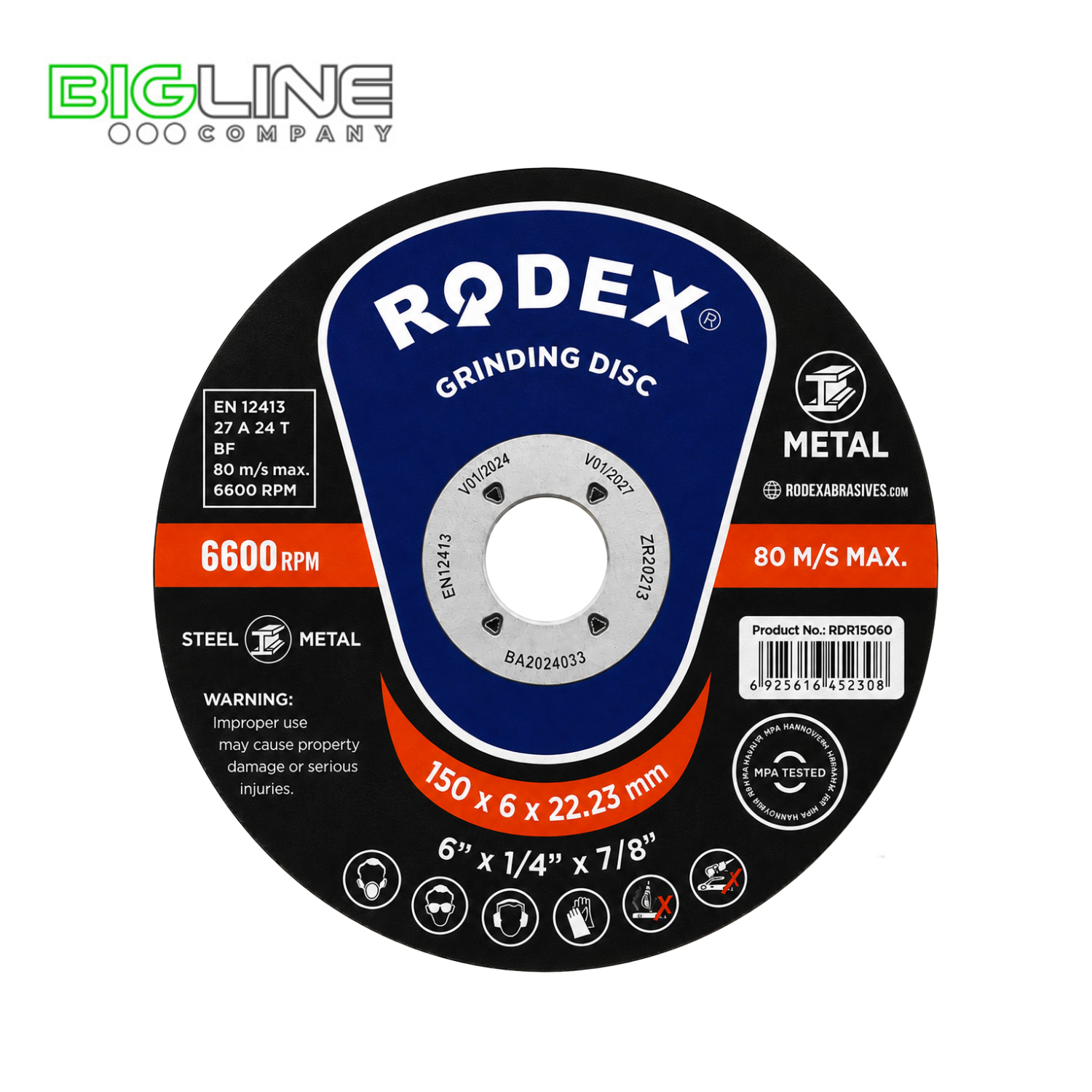 150*6*22.23 Круг зачистной ( шлифовальный) RODEX (5/15/60)