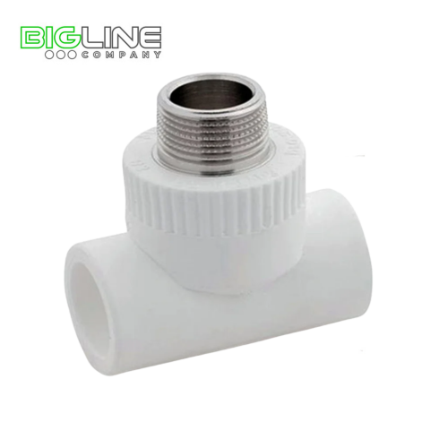 Тройник комбинированный с наруж.резьбой 3234, белый  РТП