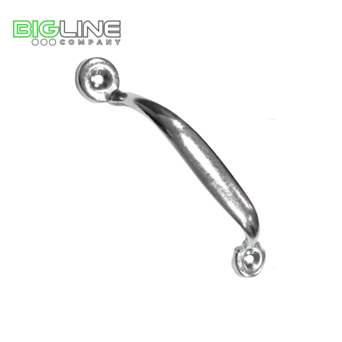 Ручка дверная-скоба РС-68 полимер серебро (100)