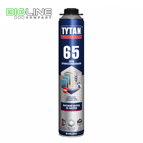 Пена монтажная TYTAN проф О2, 65л 750 мл