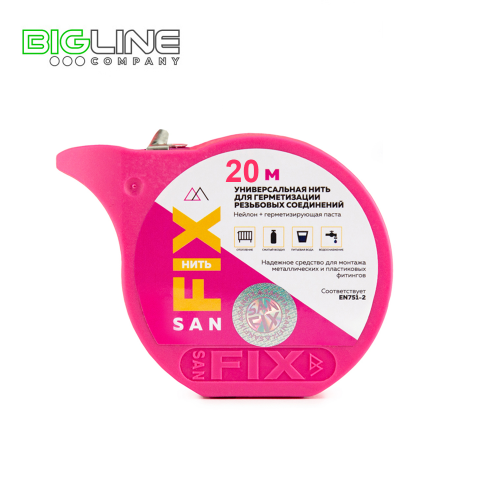 Нить сантех-ая для герметизации резьбы 20 м Sanfix