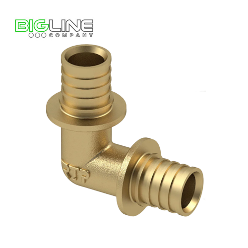 Угольник аксиальный латунь,16 желтый РТП (10250)