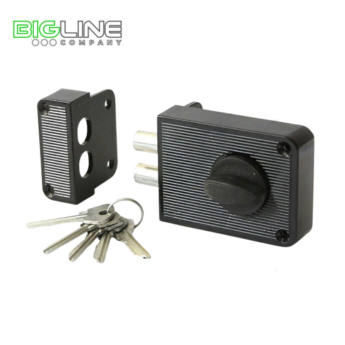 Замок ЗЕНИТ ЗН 1-3 черный накладной цилиндровый (16)