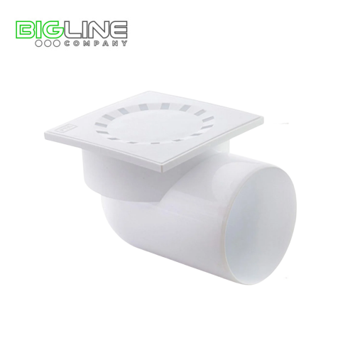 Трап горизонтальный d110 решетка пласт 150150 белый (20)