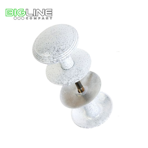 Ручка дверная-кнопка РК2-1 алюминий пол.серебро (25)