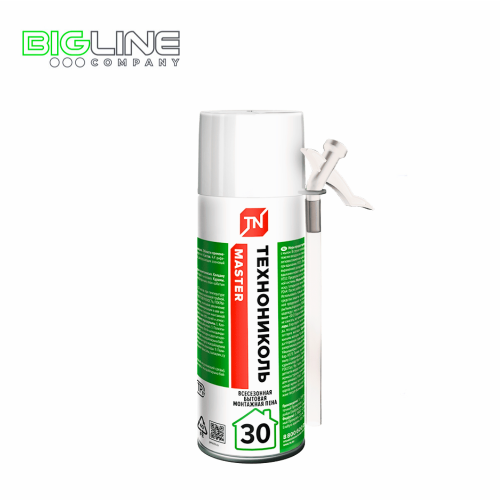 Пена монтажная ТЕХНОНИКОЛЬ MASTER бытовая 30, 520 мл