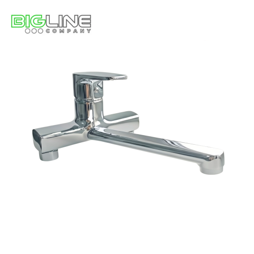 Смеситель ZEGOR EDN6-A166 одноручный для ванны с плоским изливом, дивертор (10)