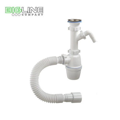 Сифон ОРИО А40059 1 12 40 с отводом для стир.машин,с гибкой трубой (30)