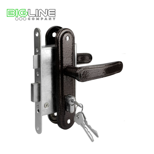 Замок ЗЕНИТ ЗВ 4-3,03 черный врезной с ручкой (15)