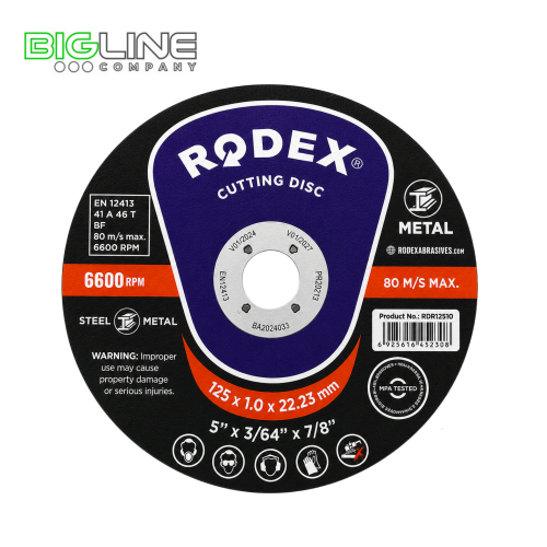 125-1-22.23  Круг отрезной по металлу RODEX
