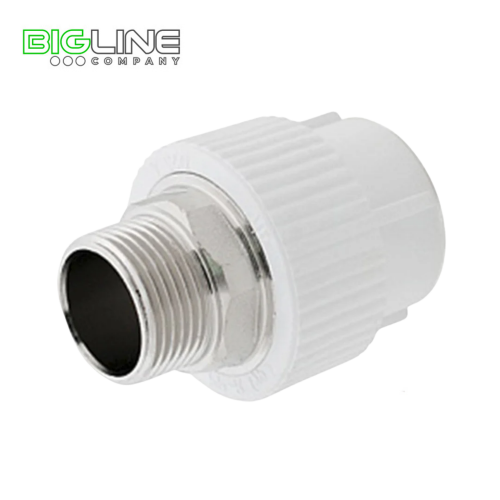 Муфта комбинированная наруж.резьба 632 под ключ, белый  РТП (212)