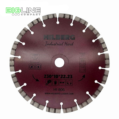 Диск Hilberg Industrial Hard сегментный отрезной алмазный d230*22,23*10H