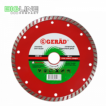 Диск GERAD turbo отрезной алмазный d150 25,4 7Н