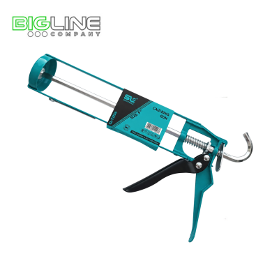 Пистолет для герметиков скелетный 350*180 гладкий шток Shili Tools (син.) (40)