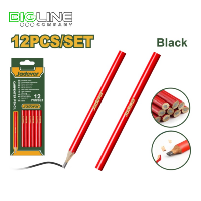 Карандаш строительный чёрный (12 шт) Jadever