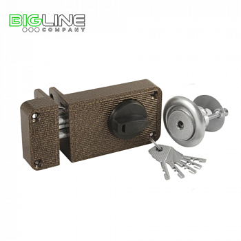 Замок ЗЕНИТ ЗН 2-6 медь накладной цилиндровый (16)