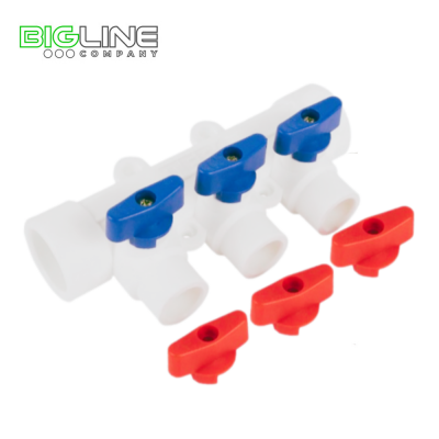 4 Коллектор универсальный с шаровым краном 32 20 3 вен