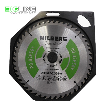 Диск Hilberg Industrial пильный по дереву d250*32/30*48T (5)