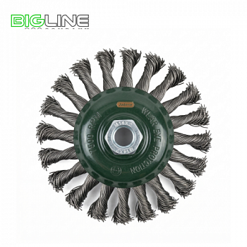 Щетка чашечная проволочная жесткая d-125мм,M142 Jadever (1040)