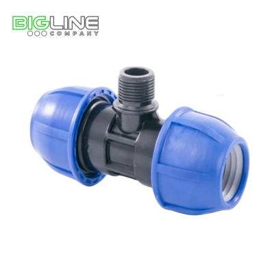 Тройник компрессионный наруж.резьба 501 PN 16 ПЭРТП (10)