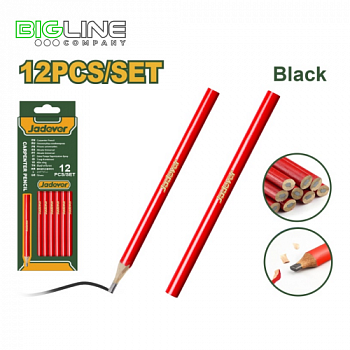 Карандаш строительный чёрный (12 шт) Jadever