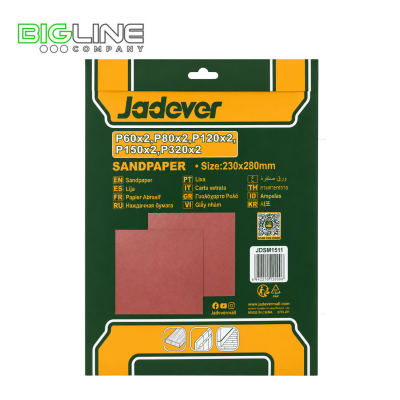 Наждачная бумага 230x280 мм 10 шт. P60,80,120,150,320 по 2шт Jadever (40/80)