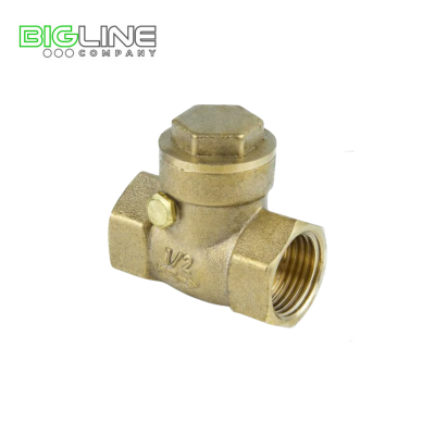 Клапан  обратный поворотный латунь 3003 Ду 15 Ру40 Aquasfera