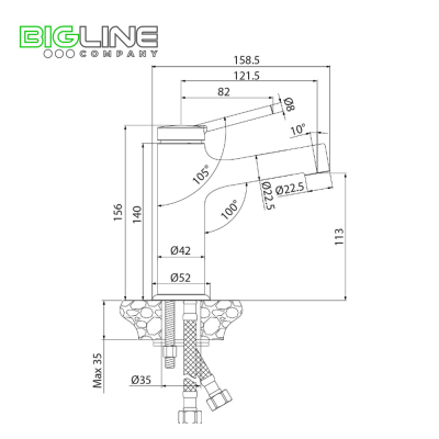 Смеситель LEMARK LM3806C Minima для раковины