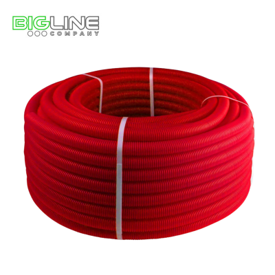 Труба  ПНД гофрир.красная d 25 мм (вн d21 мм, 50м) РТП