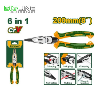 Тонкогубцы мультифункциональные 6в1, 200мм Jadever 1