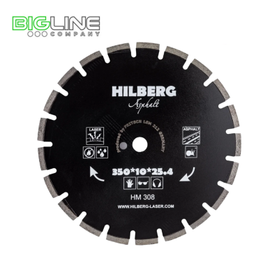 Диск Hilberg Hard Materials алмазный отрезной 350*25,4 Лазер асфальт 
