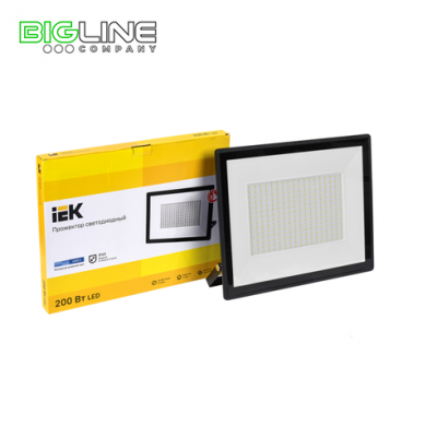 1 Прожектор светодиодный СДО 06-200 чёрный IP65 6500 К ИЭК