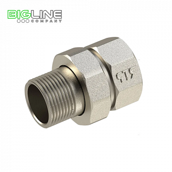 Муфта латунь никель 34 Американка РТП