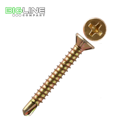 Шуруп для оконного профиля желтопассированный 3