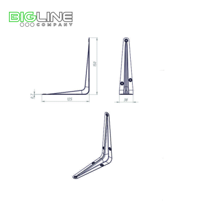 Кронштейн 125 150 пол чертеж