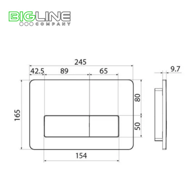Клавиша смыва универсальная, черная Unifix 010 IDDIS3 png