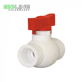 Кран шаровой 25 стандартный проход, красная ручка, бабочка РТП