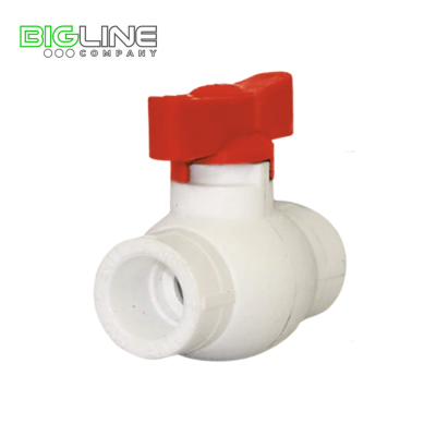 Кран шаровой 25 стандартный проход, красная ручка, бабочка РТП