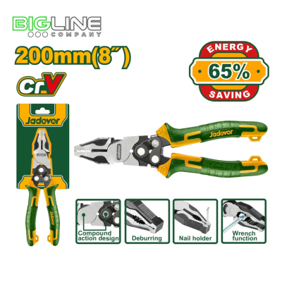 Плоскогубцы усиленные 65%, 200мм Jadever1