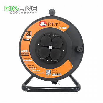 P.I.T. 52530 Сетевой удлинитель на катушке 2-2,5мм 30м (4)