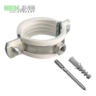 Хомут сантехнический КОМПЛЕКТ 1 1/2" М8 (48-52) PREMIUM (100) белые