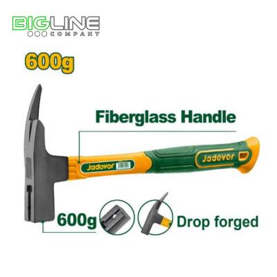 Молоток кровельный 600гр,ручка из стекловолокна Jadever