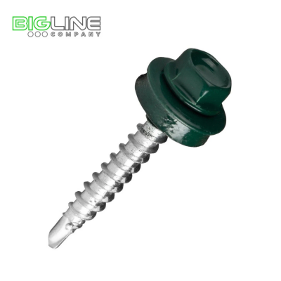 Шуруп кровельный оцинкованный (Мет.Дер.) 4,8х38 RAL6005 зеленый