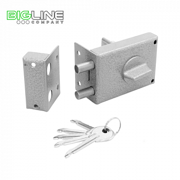 Замок ГЛАЗОВ ЗН1-1.2 накладной 2 ригеля (24)