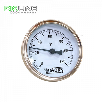 Термометр биметаллический, 63мм L=50,120С (150)