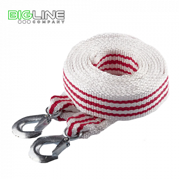 Трос ленточный №3, 12 тонн,5 м, 2 крюка (25 шт) Сибшнур