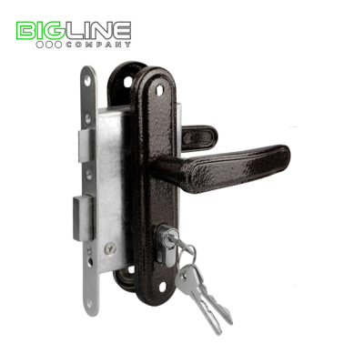 Замок ЗЕНИТ ЗВ 4-3,03 черный врезной с ручкой (15)