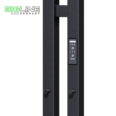 Полотенцесушитель нерж.INDIGO Style PRO 120*10 electro (скр.монтаж,унив.подкл R/L,Чёрный муар)