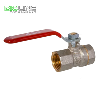 Кран шаровой латунь 1 12 PN25 никель ВРВР рычаг РТП Кран шаровой латунь 1 12 PN25 никель ВРВР рычаг РТП